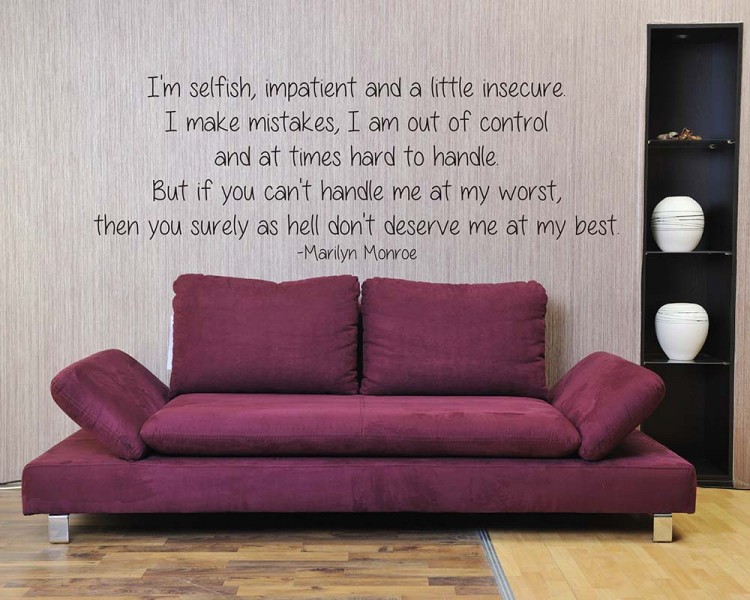 I'm Selfish Quotes Wall Decal I'm Selfish Quotes Wall Decal